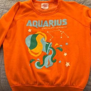Aquarius Graphic Orange Sweatshirt